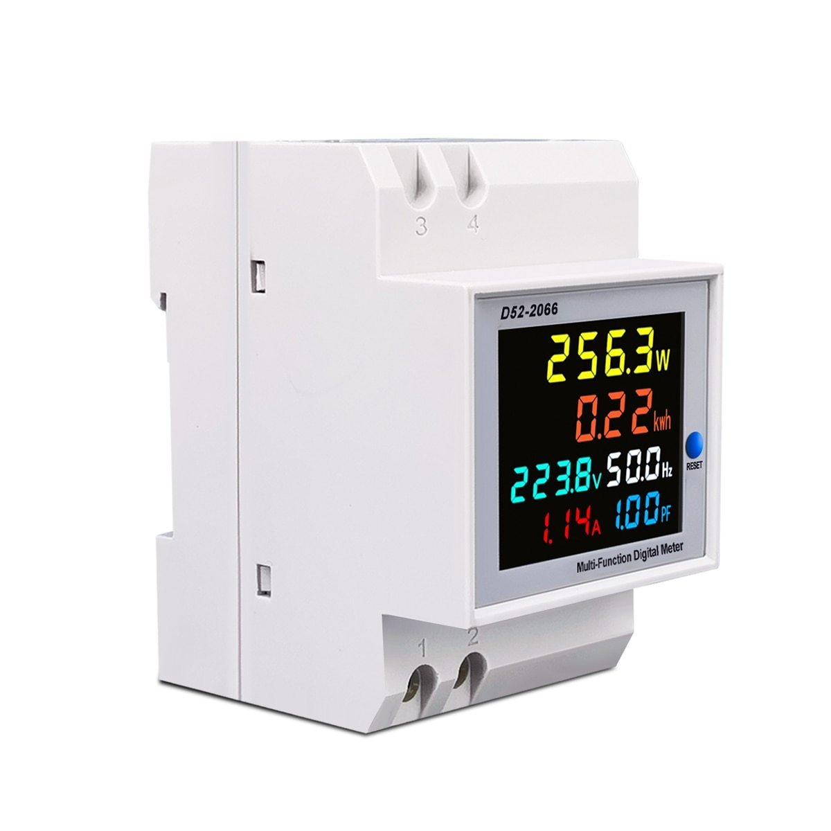 6IN1 din rail AC monitor 110V 220V 380V 100A Voltage Current Power Factor Active KWH Electric energy Frequency meter VOLT AMP - MultiShop.lu