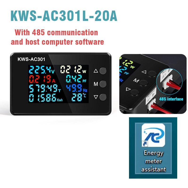 8 in 1 New KWS-AC301 LED Voltmeter Ammeter Digital 50-300V Power Meter Voltmeter AC Voltage Wattmeter 0-100A Electricity Meter - MultiShop.lu