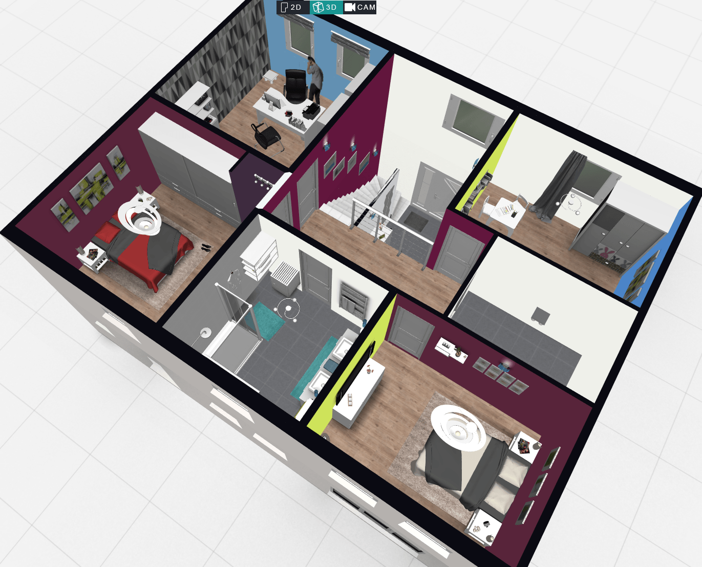 Dessin 3D, visite virtuelle à partir de plan 2D/architecte - MultiShop.lu
