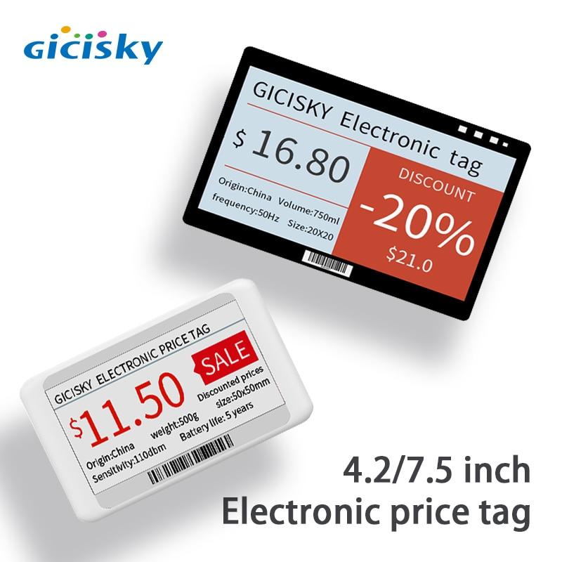 Gicisky 4.2/7.5 inch Eink screen price tag price display Screen Card for Mobile Phone Android APP No Battery Bluetooth Control - MultiShop sàrl