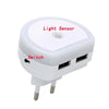 LED Night Lights With Dual USB Port Charger Sensor Light Control Bedroom Wall Lamp Home Emergency Lights EU/US Plug Socket Lamps - MultiShop.lu