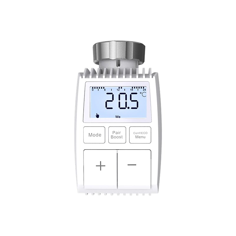 Tuya Bluetooth Smart TRV, Temperature Controller Thermostat Radiator Valve for Water Floor Heating, Works with Alexa Goolge Home - MultiShop.lu